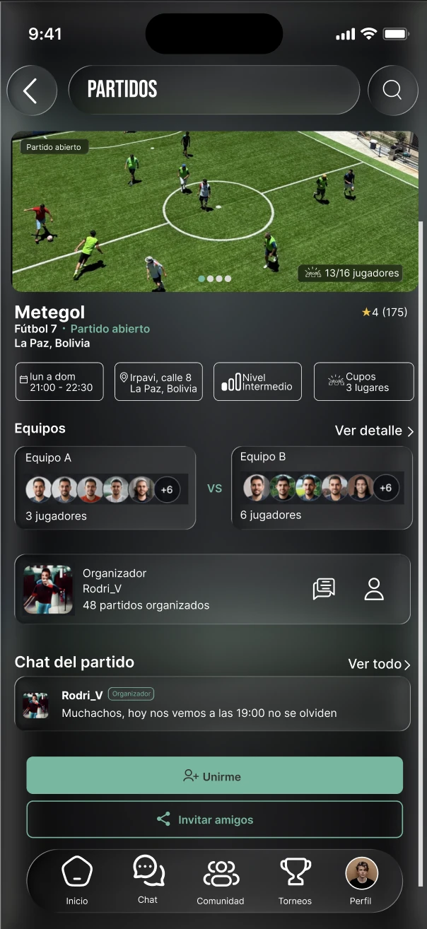 Detalle de partido